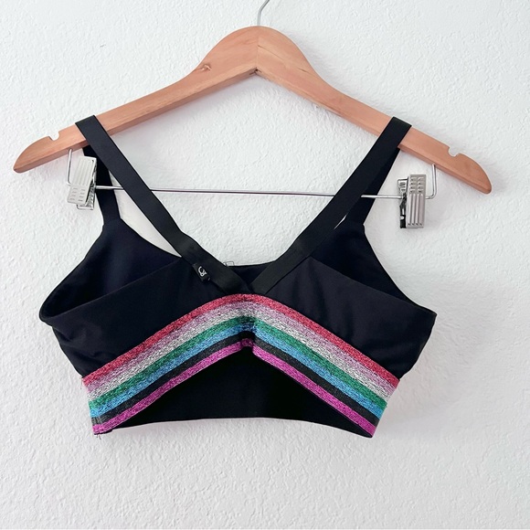 Terez Metallic Rainbow Band Sports Bra Sz S - Picture 3 of 4